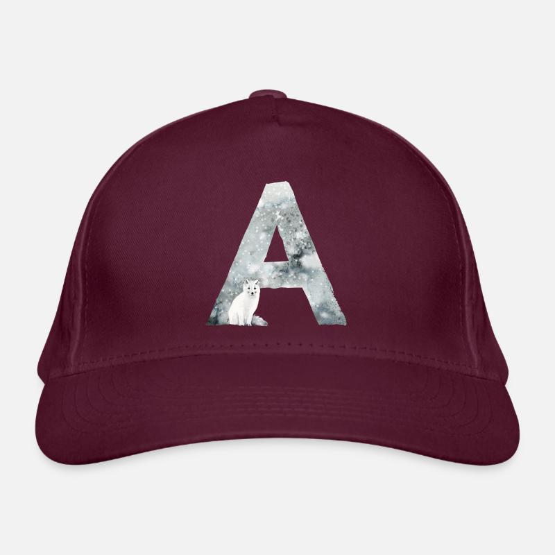 A – dekoratives Schriftzeichen – Winter Bio-Baseballkappe