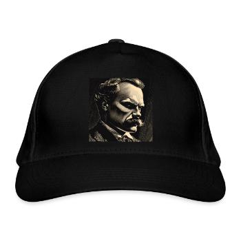Philosopher Nietzsche - Organic Baseball Cap - black - Front