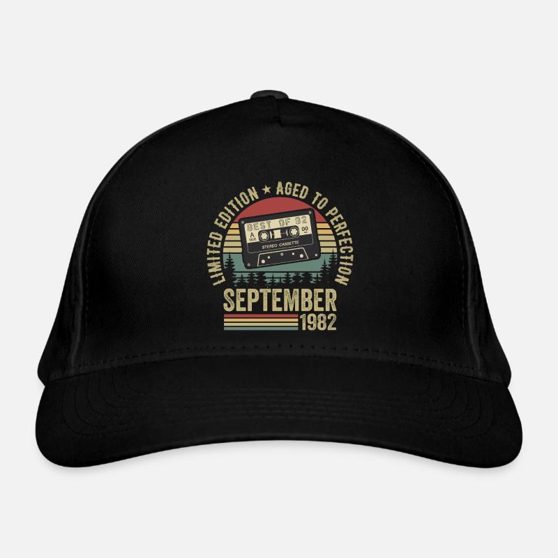 Né en septembre 1982 Millésime 1982 Casquette classique bio