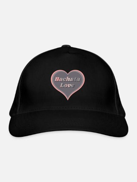 Bachata Love Heart for Dancers - Organic Baseball Cap - black - Front