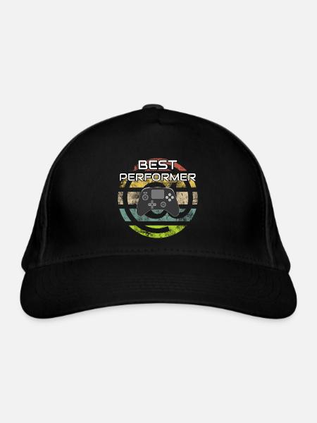 BEST PERFORMER @ Controller Gaming Videospiele - Bio-Baseballkappe - Schwarz - Vorne