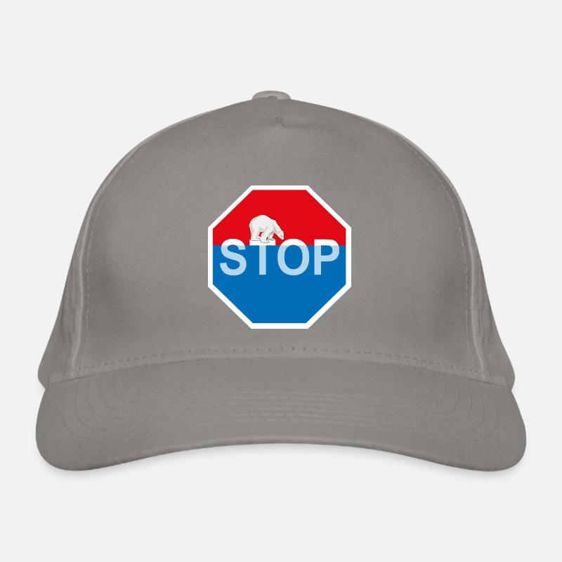 Global warming polar bear Organic Baseball Cap