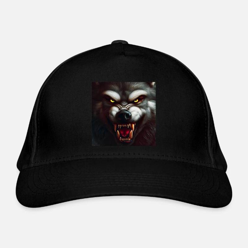 Gelb-roter Wolf Bio-Baseballkappe