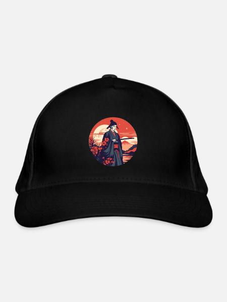 Samurai - Bio-Baseballkappe - Schwarz - Vorne