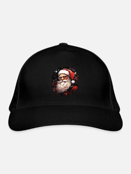 Santa Claus - Organic Baseball Cap - black - Front