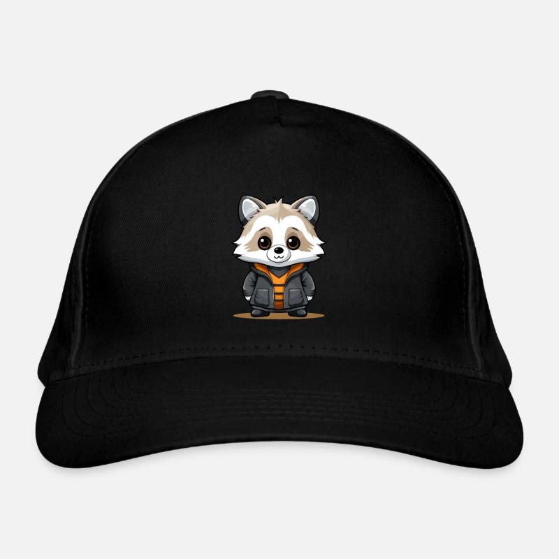 Waschbär - Kawaii Style Bio-Baseballkappe
