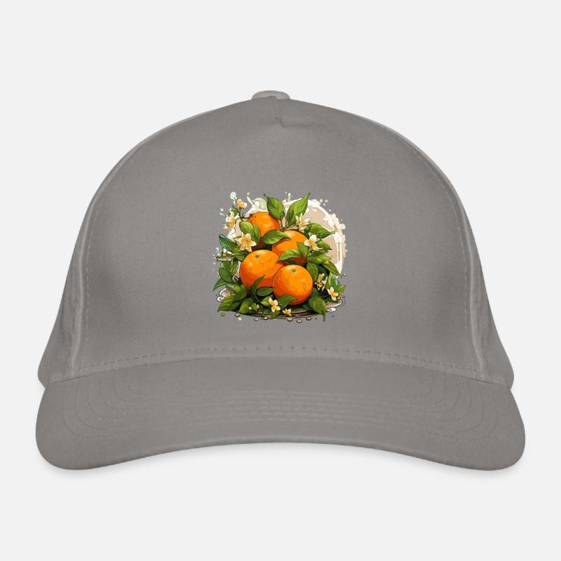 Orange - Illustration Bio-Baseballkappe