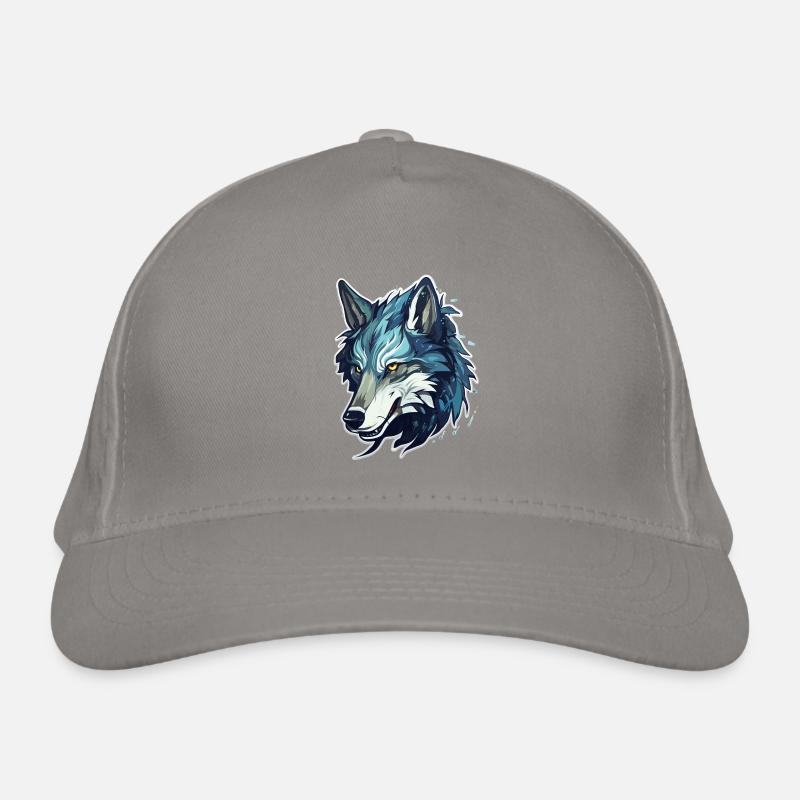Wolf - Illustration Bio-Baseballkappe
