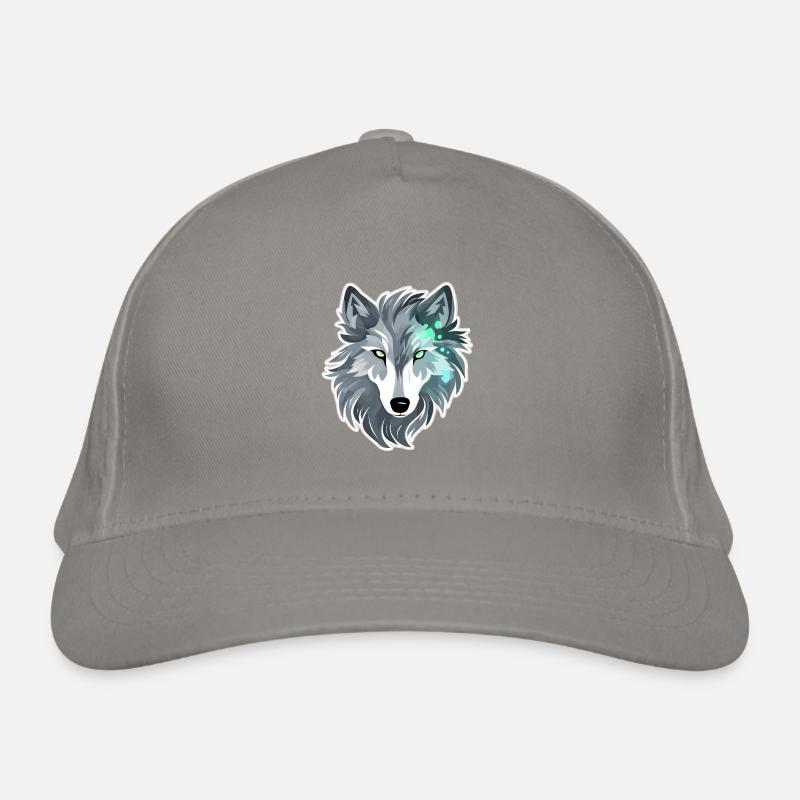 Wolf - Illustration Bio-Baseballkappe