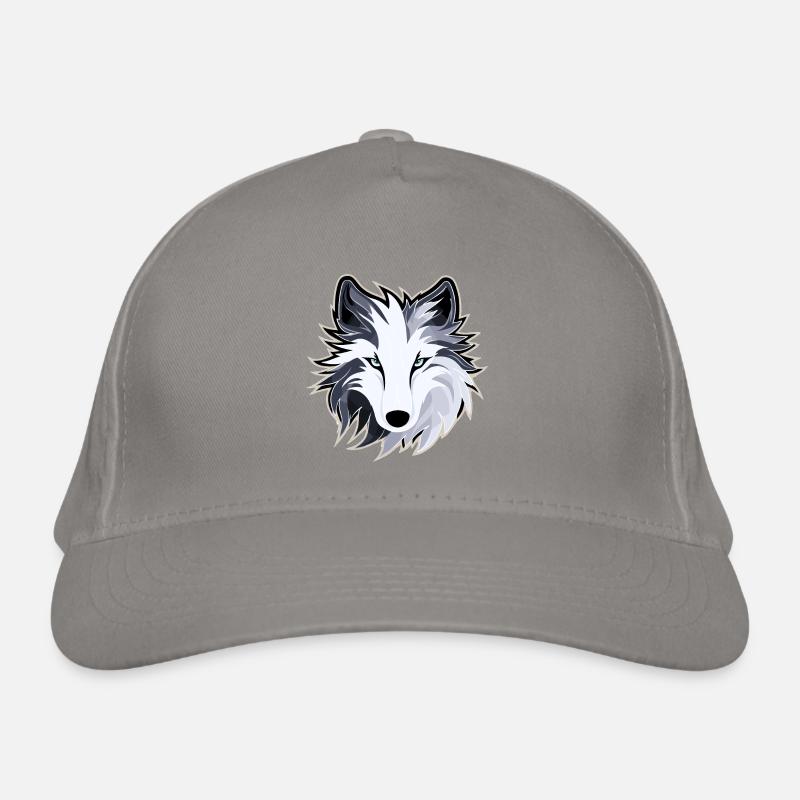Wolf - Illustration Bio-Baseballkappe
