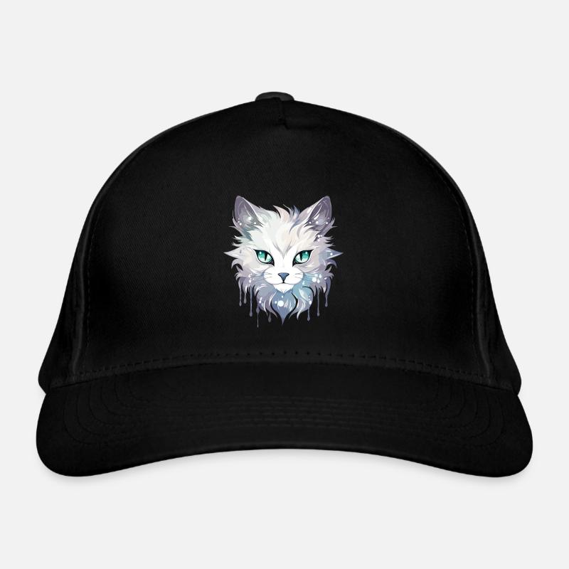 Katze - Illustration Bio-Baseballkappe