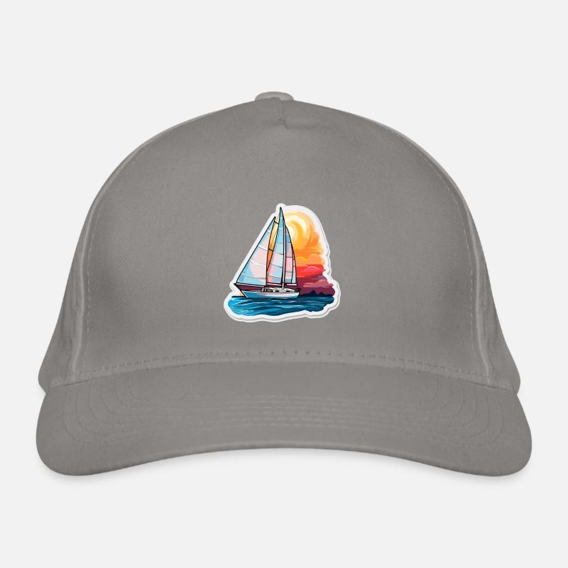 Sailboat - illustration Organic Baseball Cap