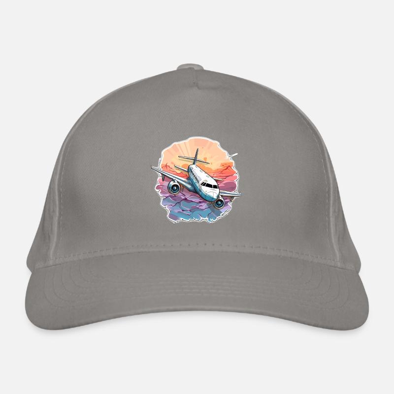 Airplane - illustration Organic Baseball Cap