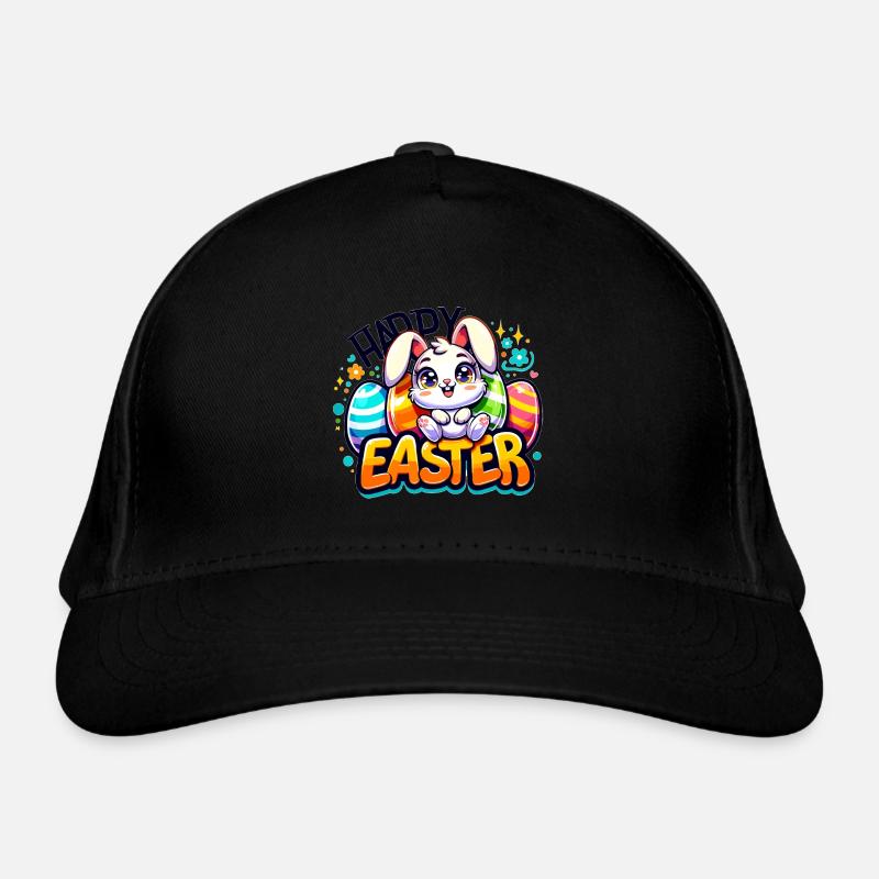 Happy Easter - Easter Bunny Illustration Bio-Baseballkappe