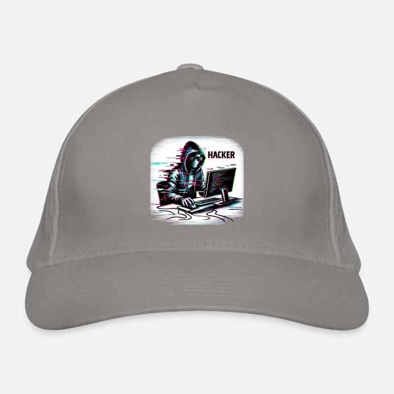 Hacker - Illustration Casquette classique bio
