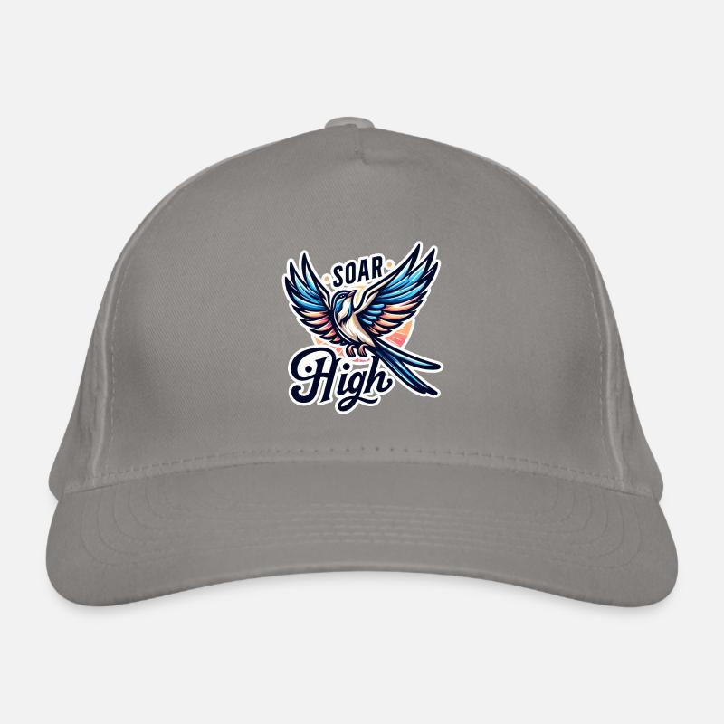 Soar High - bird illustration Organic Baseball Cap