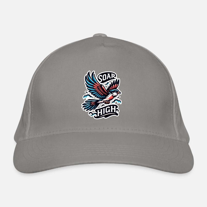 Soar High - Vogel Illustration Bio-Baseballkappe