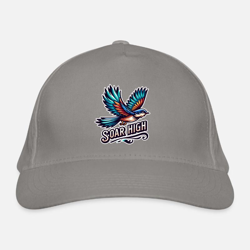 Soar High - Vogel Illustration Bio-Baseballkappe