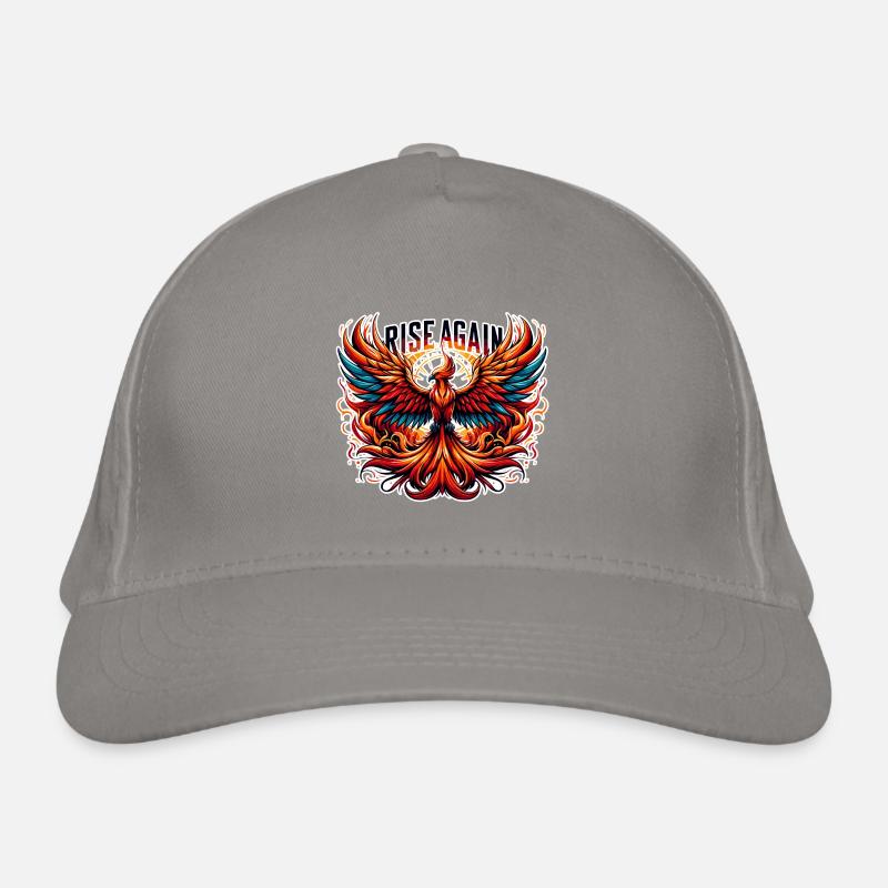 Rise Again - Phönix Illustration Bio-Baseballkappe