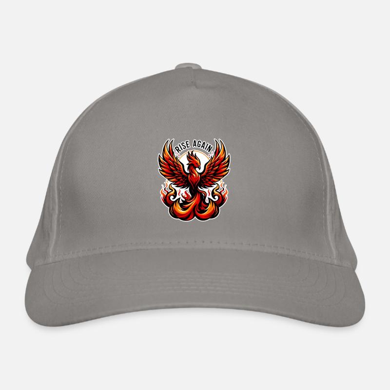 Rise Again - Phönix Illustration Bio-Baseballkappe