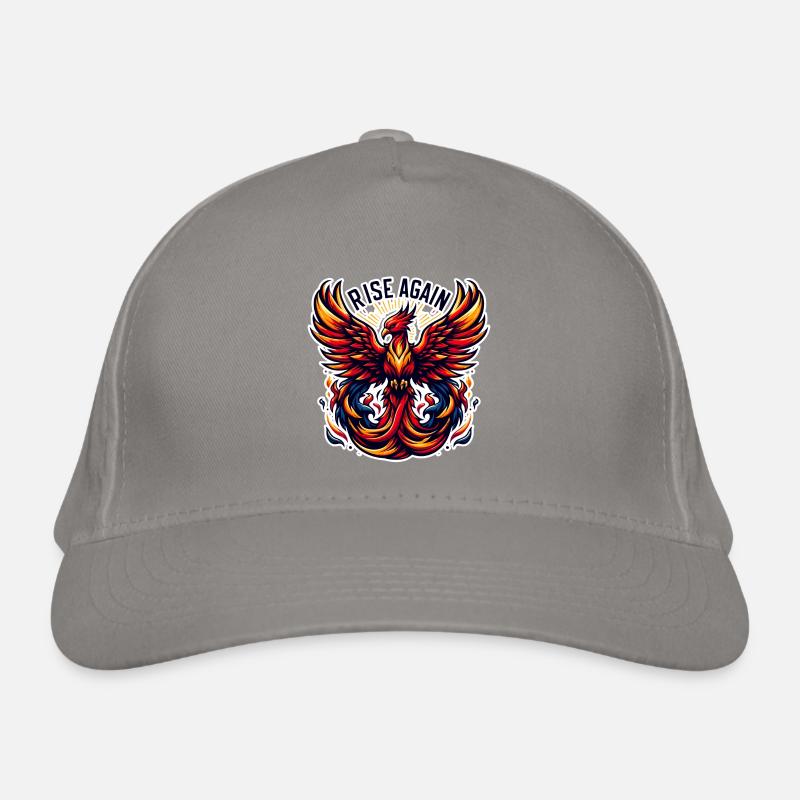 Rise Again - Phönix Illustration Bio-Baseballkappe
