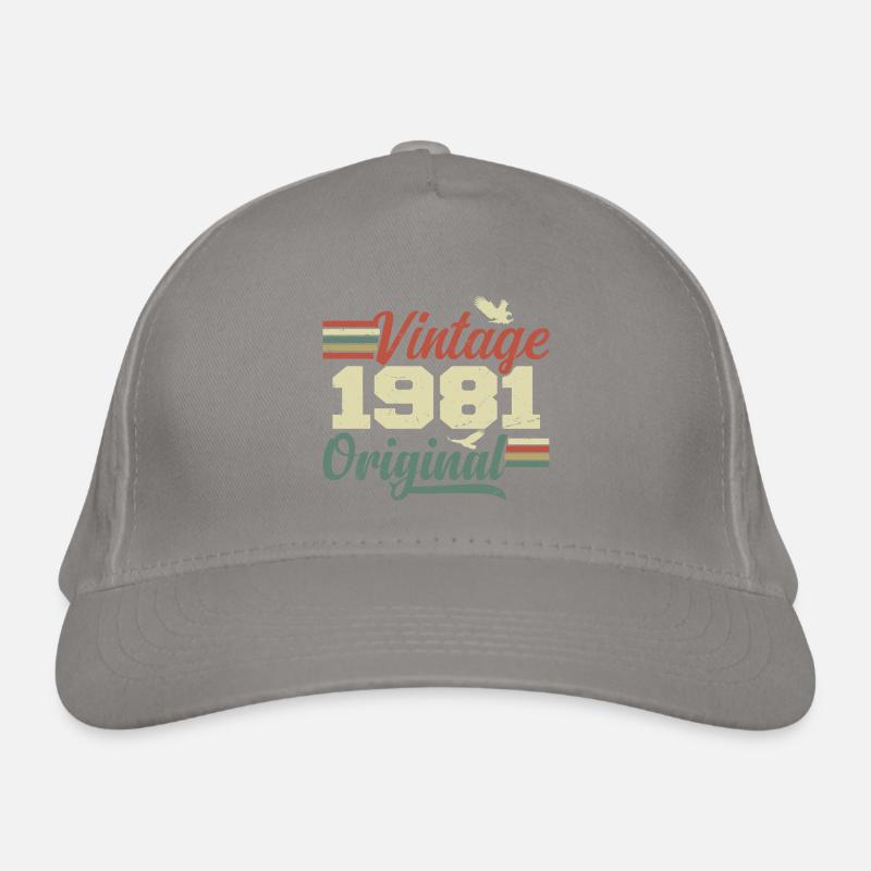 Vintage 1981 Retro Jubiläumsgeschenk Bio-Baseballkappe
