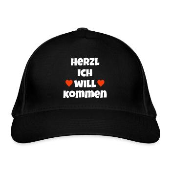 Herzlich Willkommen für Paare in der Beziehung - Bio-Baseballkappe - Schwarz - Vorne