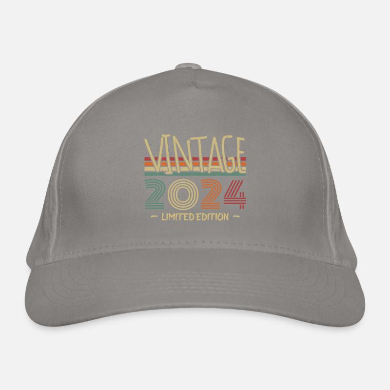 Vintage 2024 Retro 2024 Anniversary Gift Organic Baseball Cap
