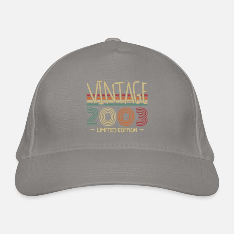 Jahrgang 2003 Retro 2003 Jubiläumsgeschenk Bio-Baseballkappe
