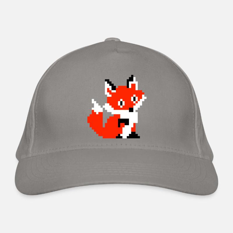 Fox Fox Paw Pixel Design rétro chemise cadeau Casquette classique bio