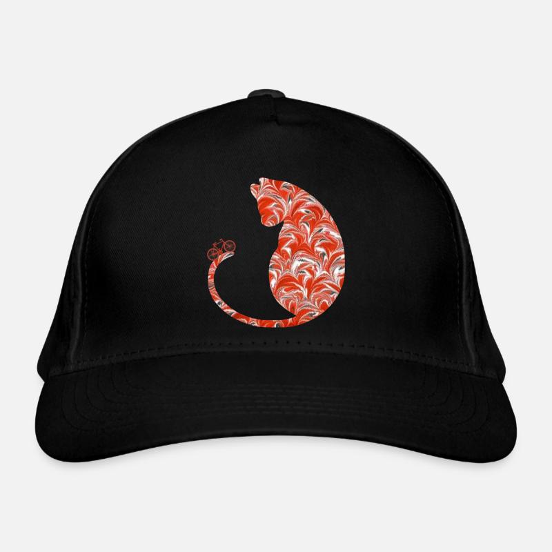 katze mit fahrrad e 231 Bio-Baseballkappe