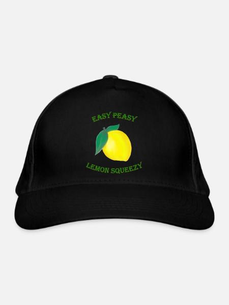 Easy Peasy Lemon Squeezy - Bio-Baseballkappe - Schwarz
