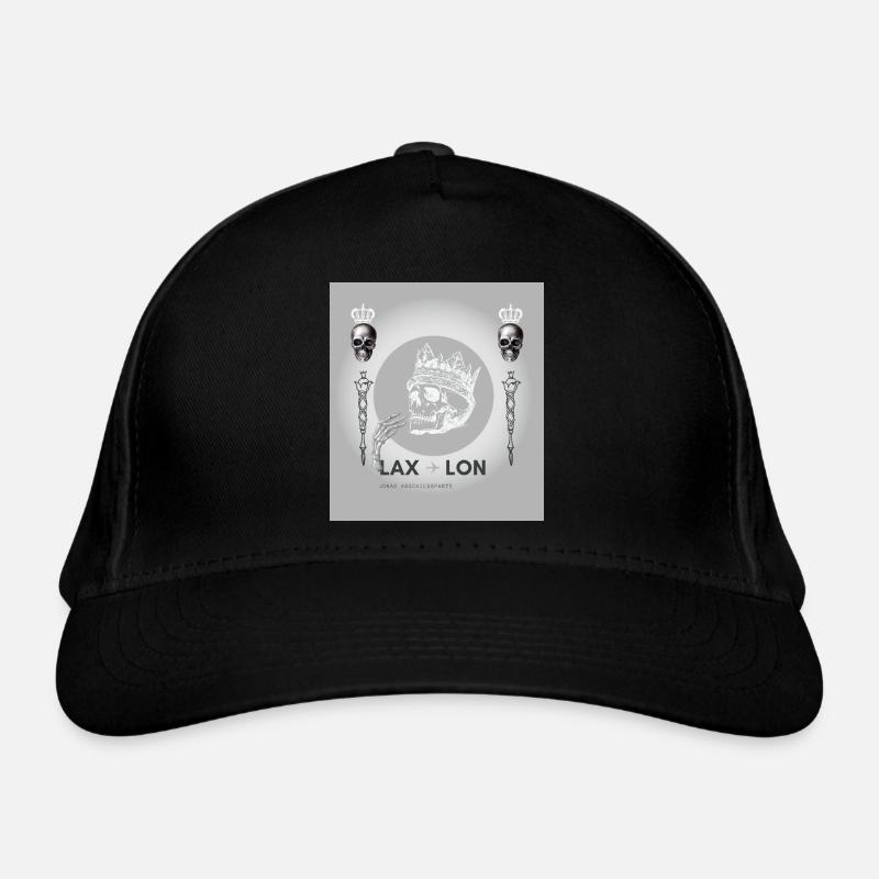Reisender Skull in Silber Bio-Baseballkappe