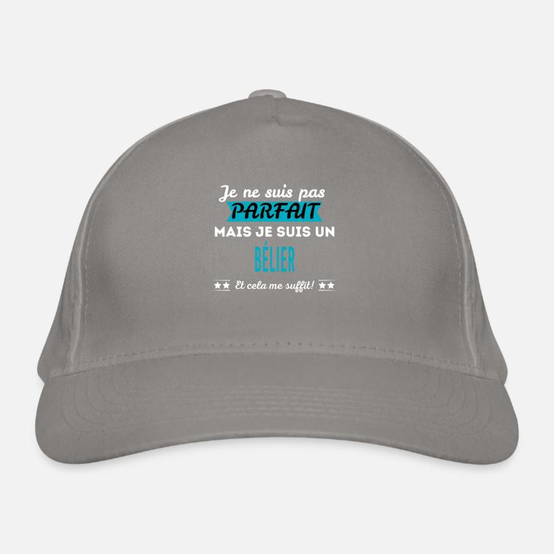 Je ne suis pas parfait BÉLIER Casquette classique bio