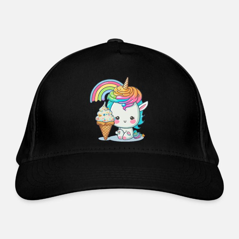 Le paradis des licornes aux cheveux arc-en-ciel Casquette classique bio