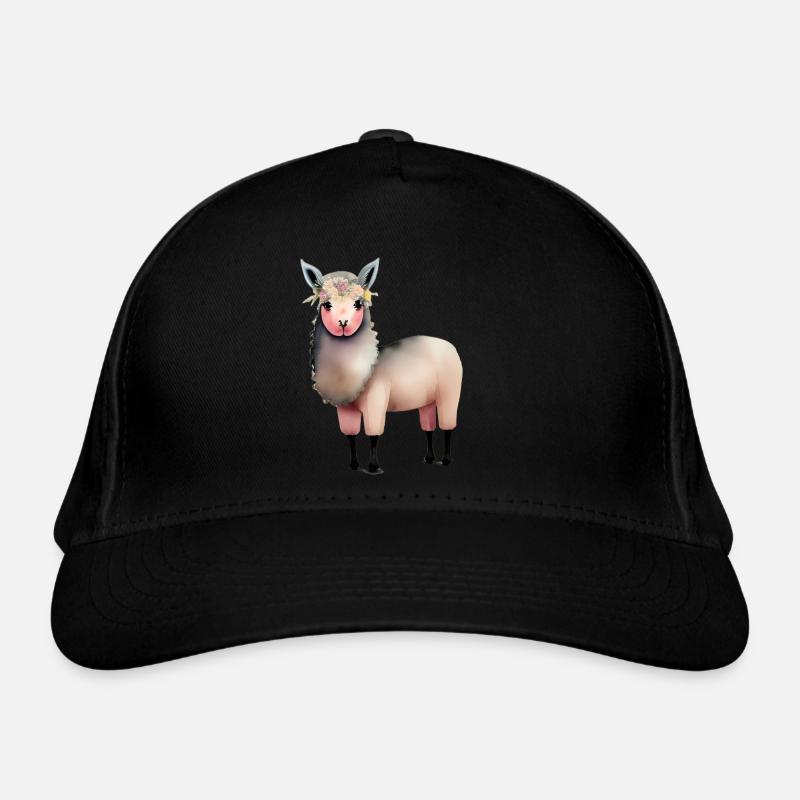 cute llama Organic Baseball Cap