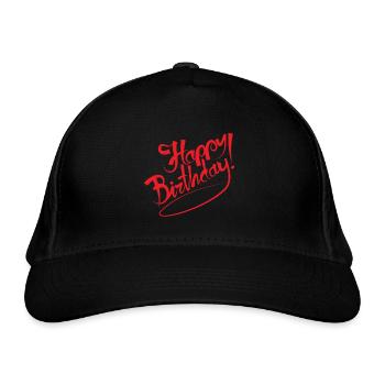 happy birthday - Casquette classique bio - noir - Devant