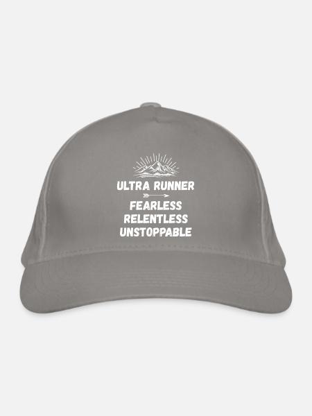 Ultra Runnner - Intrépide. Implacable. Imparable. - Casquette classique bio - gris clair - Devant