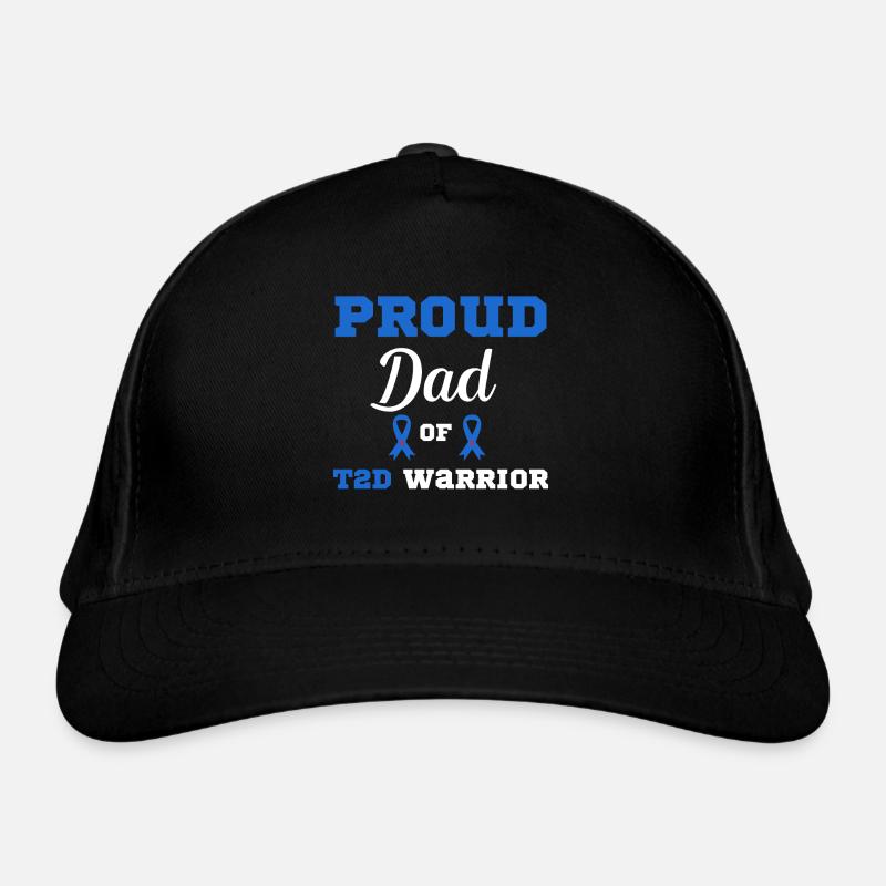 Diabetes Dad Warrior Diabetic T2D Organic Baseball Cap
