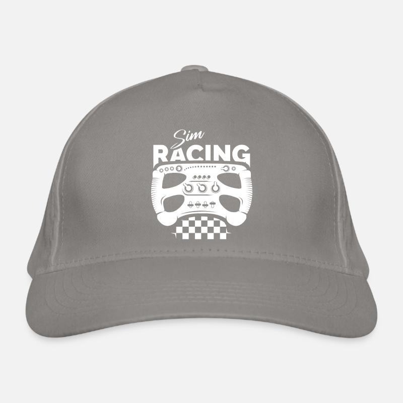Sim Racing Gamer Formule Volant Drapeau À Damier Logo Casquette classique bio