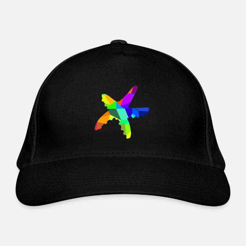 Étoile de mer Plongeur Arc-en-ciel Animaux Polygone Casquette classique bio