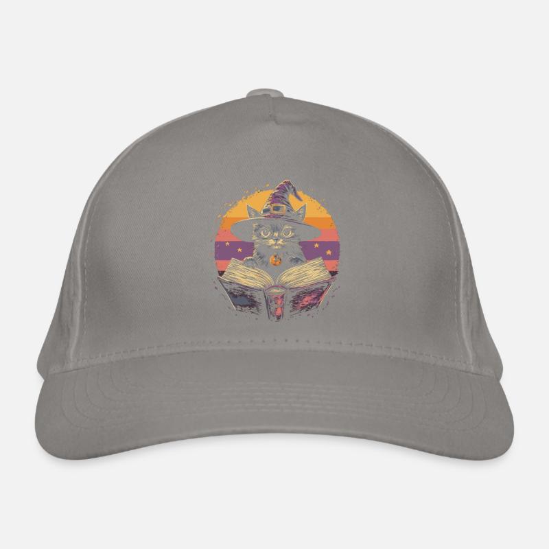 Chat mignon sorcière Halloween Casquette classique bio