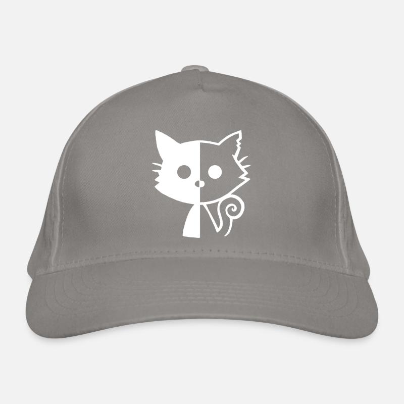 Chaton blanc yin et yang Casquette classique bio