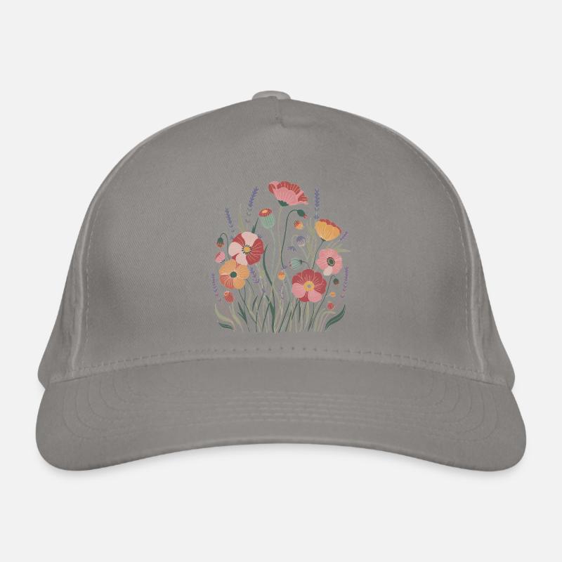 Boho Wildblumen – Blühende Harmonie Bio-Baseballkappe