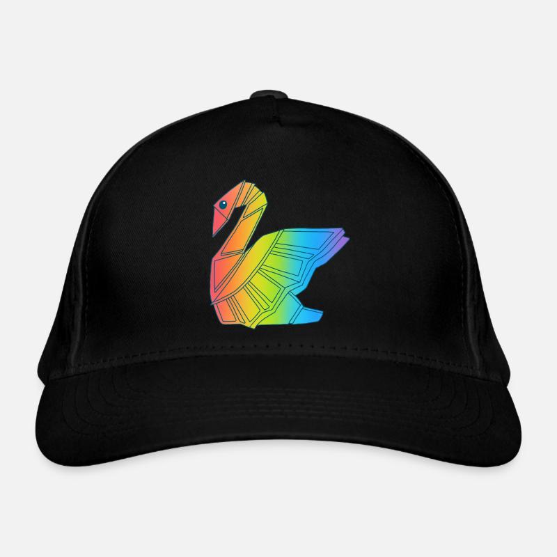 Regenbogen-Schwan Bio-Baseballkappe