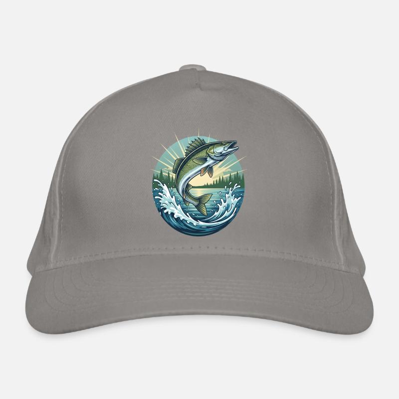 Jumping Zander Organic Baseball Cap