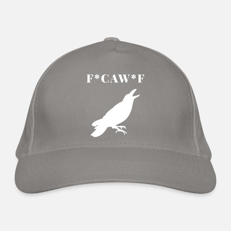 FCAWF Funny Crow Bird Design Organic Baseball Cap