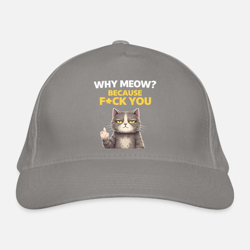Meow Attitude: Bold Cat Quote Organic Baseball Cap