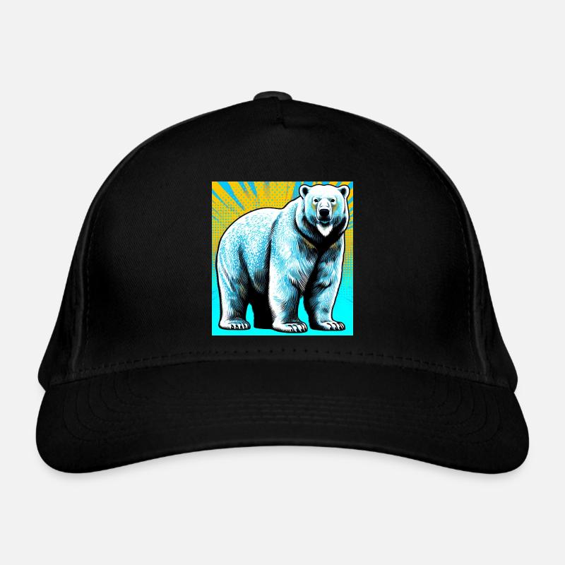 ours blanc Casquette classique bio