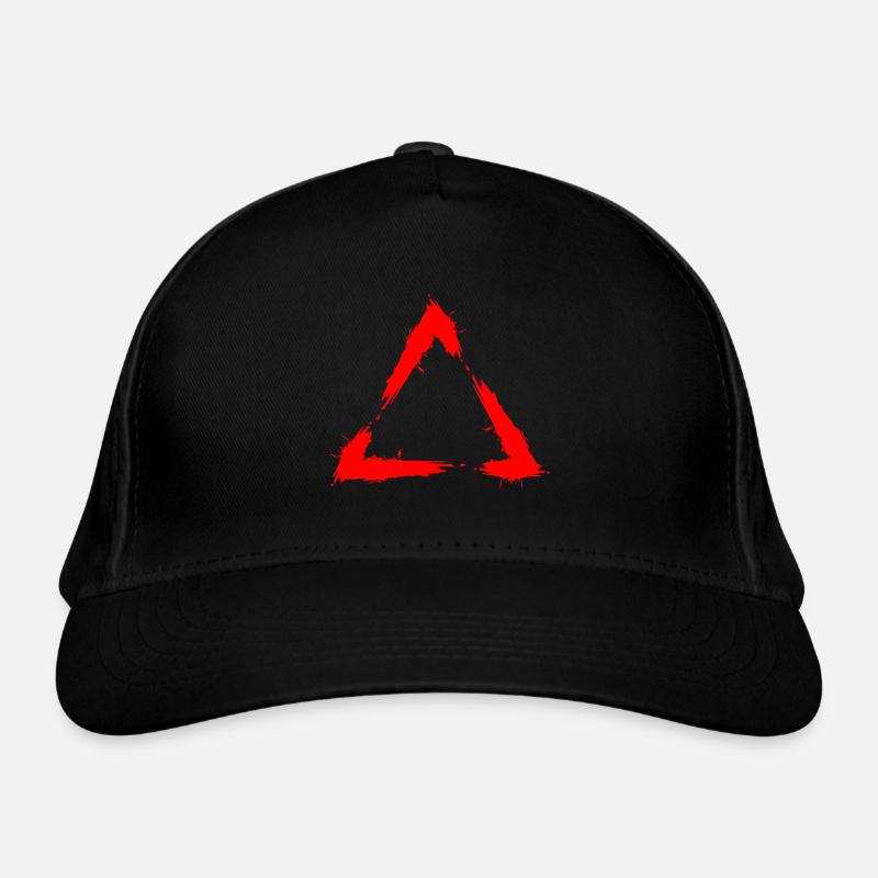Symbole triangle brosse design nouveau rouge Casquette classique bio